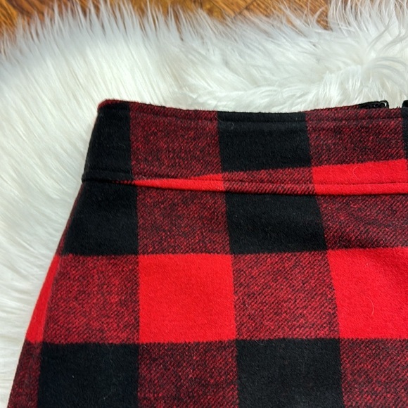 J. Crew Wool-Blend A-Line Skirt in Buffalo Check - Picture 5 of 7